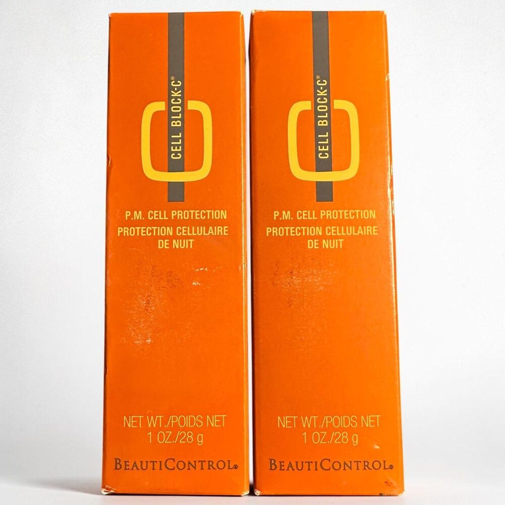 BeautiControl Cell Block-C PM Cell Protection Night Cream 1 oz LOT OF 2 Retired